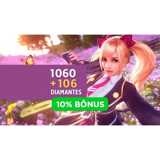 Free Fire 1060 Diamantes + 10% Bônus