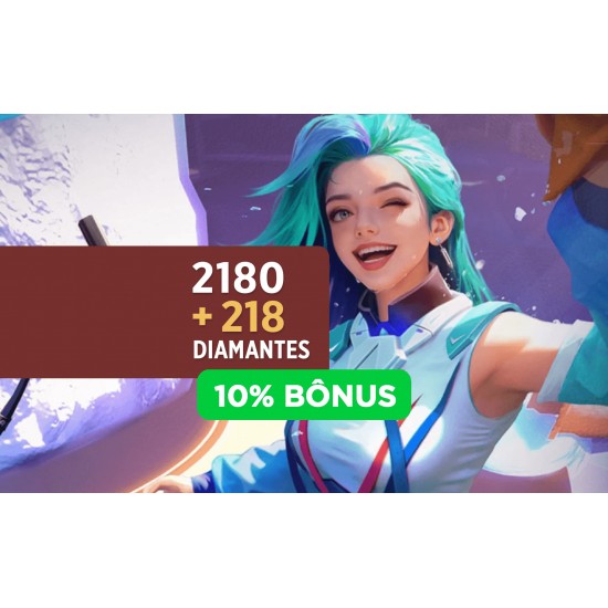 Free Fire 2180 Diamantes + 10% Bônus