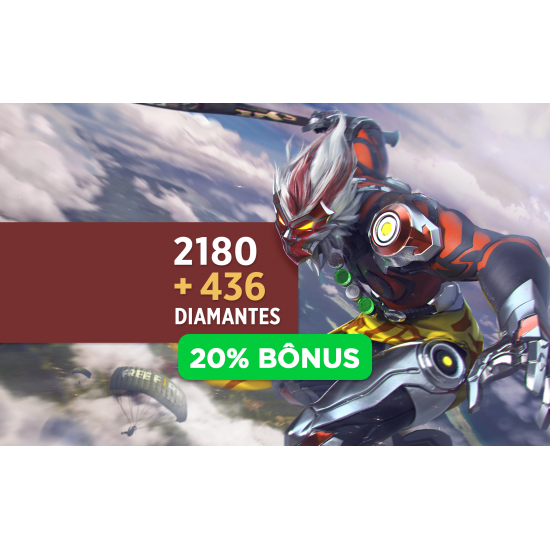 Free Fire 2180 Diamantes + 10% Bônus