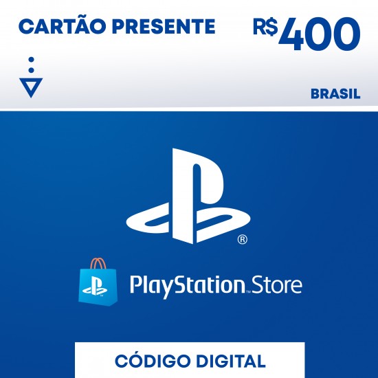 Cartão Presente Playstation Store - R$ 400,00 Reais