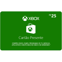 Cartão Presente do Xbox - R$ 25
