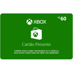 Cartão Presente do Xbox - R$ 60