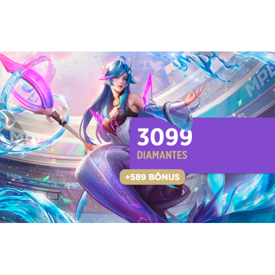 Mobile Legends Bang Bang - 3099 Diamantes + 589 Bônus